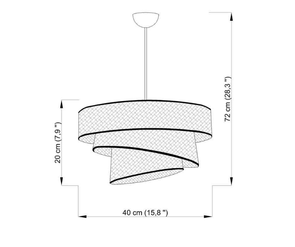 Lampa suspendata 40/72 cm