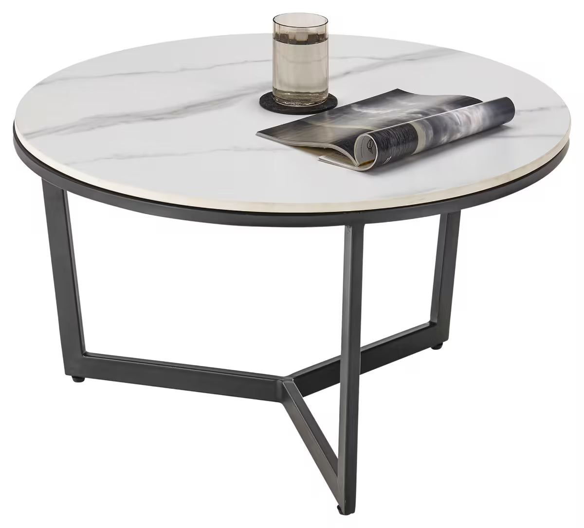 MASA DE CAFEA CU BLAT DIN MARMURA DIAMETRU - 70 CM