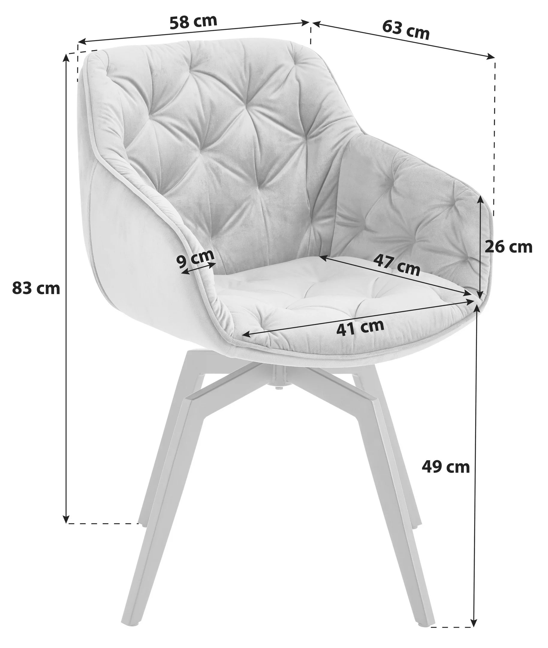 Fotoliu Livetastic din catifea - 58/83/63 cm